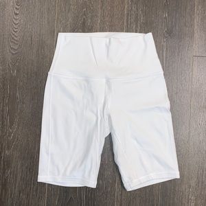White Lululemon Align Biker Shorts - Size 4